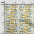 thumbnail image 2 of oneOone Velvet Yellow Fabric Beach Hawai Dress Material Fabric Print Fabric By The Yard 58 Inch Wide, 2 of 4