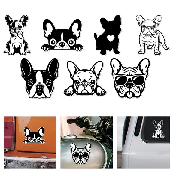 1set Reflective Vinyl Car Stickers Waterproof Decals for Vehicle Decoration Dog 148x155mm 7pcs/set Plastic