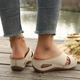 thumbnail image 5 of DIVVce Crisscross Cutout Wedge Slide Sandals For Women Open Toe Slip On Comfort Stitched Casual Footwear, 5 of 7
