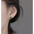 thumbnail image 2 of Solid 925 Sterling Silver Love Heart Hoop Earrings for Women Teens Black Heart Hoop Earrings Huggie, 2 of 13