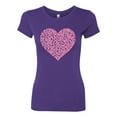 thumbnail image 2 of Wild Bobby, Pink Ribbon Heart, Breast Cancer Awareness, Women Slim Fit Junior Tee, Purple Rush, Small, 2 of 5