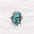 thumbnail image 3 of Blue Copper Turquoise Mans Ring, Natural Copper Turquoise Ring, Silver Jewelry, 925 Silver Ring, Birthday Gift, Heavy Mens Ring, Arabic Design, Ottoman Style Ring, Christmas, Turkey Mens Signet Ring, 3 of 6