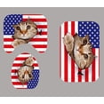 thumbnail image 4 of 4PCS/Set USA Flag Baseball Bat Shower Curtain, American Flag Fourth of July Independence Day Patriotic Bathroom Decor, Waterproof Fabric Bath Curtain, Non-slip Bath Rugs Toilet Carpet, Sports, 4 of 7