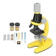 thumbnail image 4 of Kit de microscopio para niños Microscopio LED 1200X con diapositivas de muestras Juguete educativo científico Regalo de cumpleaños Amarillo, 4 of 8