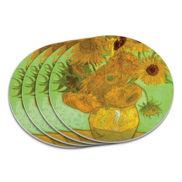 Still Life Vase with Twelve Sunflowers Vincent Van Gogh Coaster Set