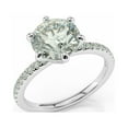 thumbnail image 3 of 1.50 Cts Brilliant Round Moissanite Ring 18K White Gold Plated Wedding Band Dainty Wedding Band Women's Stacking Ring Promise Ring Gift for Her, 3 of 6