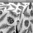 thumbnail image 4 of Evergreen Dog Crate Cover, Monochrome Style Pine Cones and Fir Branches Scattered Christmas Vibes, Easy to Use Pet Kennel Cover for Dogs, 35" x 23" x 27", Charcoal Grey White, by Ambesonne, 4 of 6
