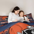 thumbnail image 5 of jejeloiu Football Rugby Game Twin Comforter Sets,Orange Sport Helmet Bedding Set For Ball Lovers Reversible 2-Piece, 5 of 8