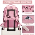 thumbnail image 6 of DAKIMOE Extra Large Travel Backpack for Women Men Extra Large Carry On Backpacks with Shoe Pouch Water Resistant Laptop Flight Approved Daypack for Weekender Hiking, Pink, 6 of 7