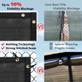 thumbnail image 4 of Artpuch Privacy Fence Screen Black Customized Outdoor Mesh Panels for Backyard, Balcony,Patio,Construction Site with Zip Ties, 4 of 5
