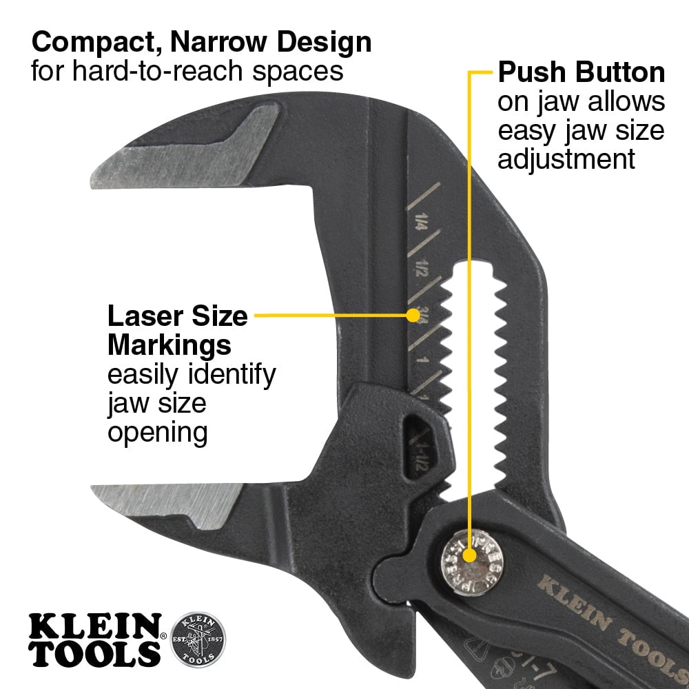 Klein Tools Compact Plier Wrench, 7 Inch