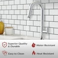 thumbnail image 2 of Dcor WOW 41000  Peel & Stick Backsplash, (8) 12x12-inch Sheet Covers 8 Sq Ft, White Subway Back Splash Tile Grey Grout ,, 2 of 7