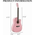 thumbnail image 2 of HarmonyStrings Acoustic Guitar Bundle for Beginners Adults,41 Inch Full Size Cutaway Acoustic Guitar with Pickups,Strings,Carry Bag,Strap 30-Inch Kid Black, 2 of 4