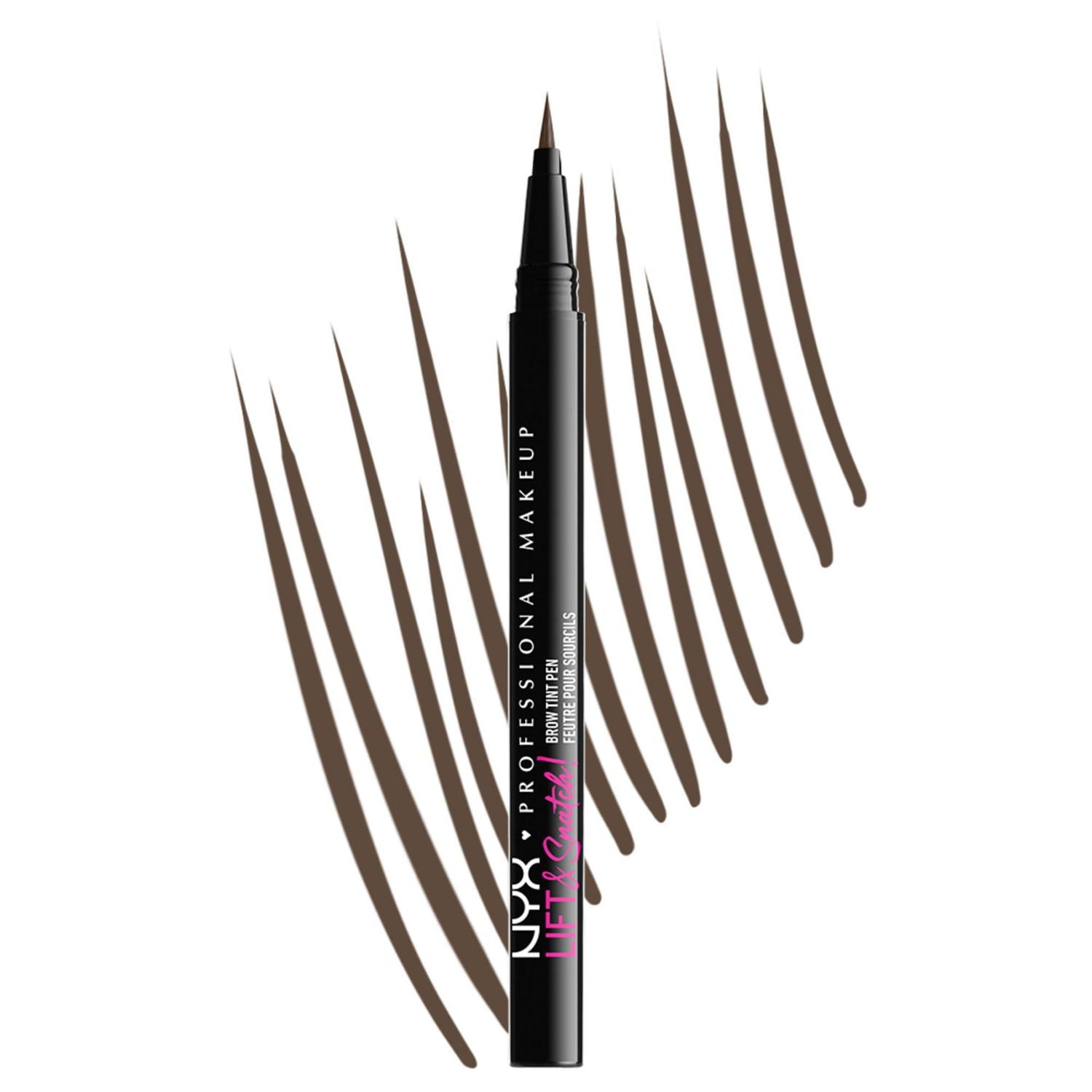 NYX PROFESSIONAL MAKEUP, Stylo à sourcils teinté Lift & Snatch!, Crayon à sourcils avec micro-brosse, Longue tenue Micro-brosse