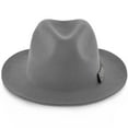 thumbnail image 4 of Journey Dark Brown Wool Felt Fedora Hat Crushable & Packable, 100% Australian Wool Felt, Travel Hat with Decorative Band & Walrus Pin - H7009, 4 of 4