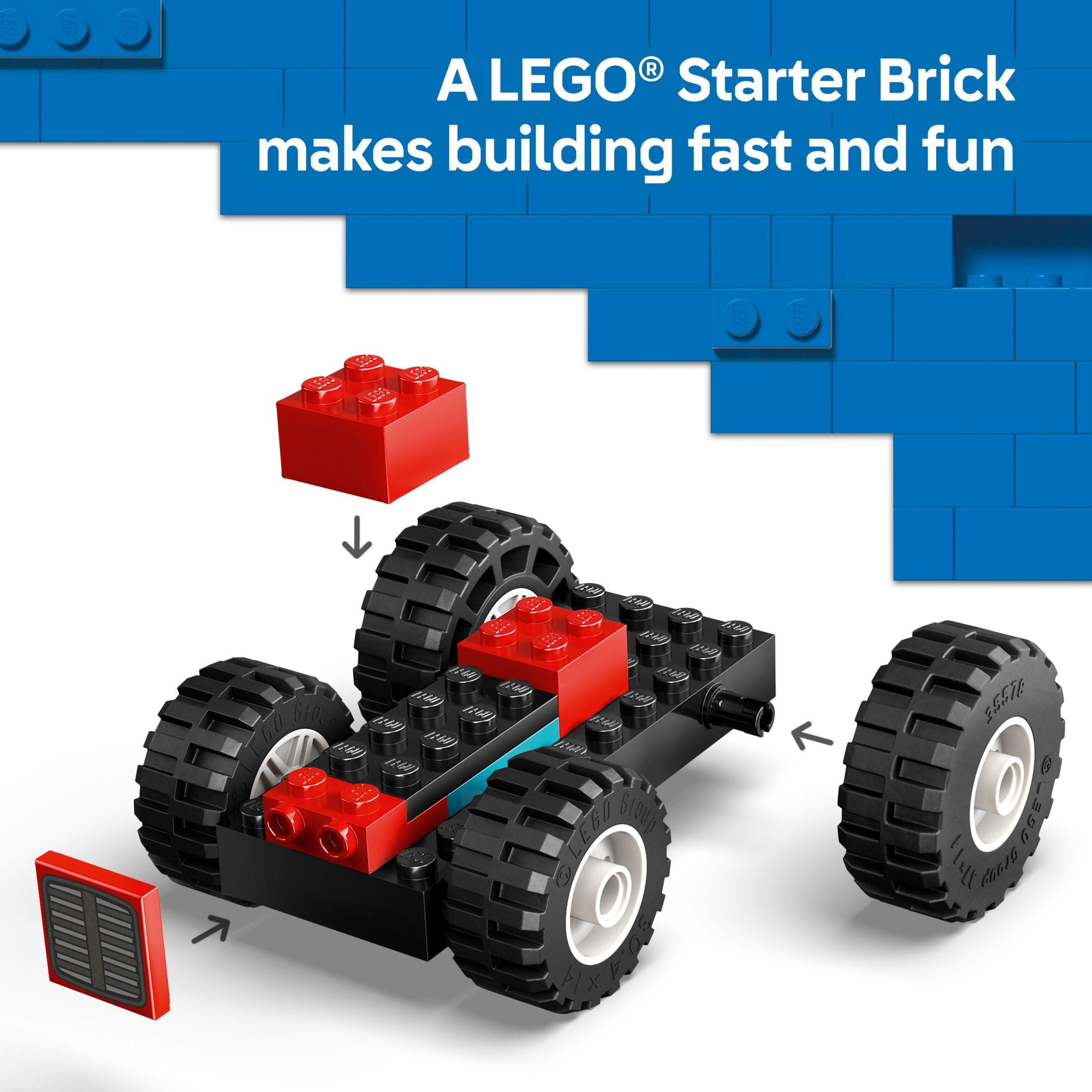 LEGO City Red Farm Tractor with Trailer & Sheep Toddler Learning Toy  Farm Toy with Tractor and Anim(图5)