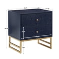thumbnail image 2 of Weston Home Shiloh Arched Diamond Gold Metal End Table, Blue, 2 of 8