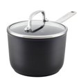 thumbnail image 1 of KitchenAid Casserole Antiadhésive à Induction en Acier Anodisé Dur avec Couvercle, 2 Pintes, Noir Mat, 1 of 4