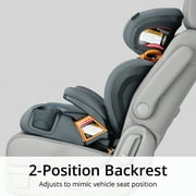 Chicco KidFit ClearTex Plus 2-in-1 Belt Positioning Booster Car Seat - Shadow (Black), New