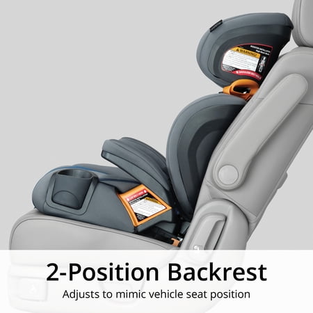 CHICCO KIDFIT CLEARTEX PLUS 2-IN-1 BELT POSITIONING BOOSTER CAR SEAT – SHADOW (BLACK), NEW