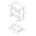 thumbnail image 2 of Monarch Specialties Accent Table - 24"H, Grey Cement, Black Nickel Metal, 2 of 3