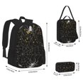 thumbnail image 2 of Disketp Spiderweb Bats And A Spider Mochila Estampada de Gran Capacidad con Lonchera y Estuche, Set de 3 Piezas para Estudiantes, 2 of 7