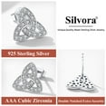 thumbnail image 6 of Silvora Women Sterling Silver Drop Earring Vintage Triquetra Celtic Knot Dangle Earrings Birthday Jewelry for Mom Daughter Wife, 6 of 8