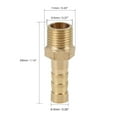 thumbnail image 2 of 5pcs Brass Hose Tail Barb Fitting Connector 6mm Hose ID x 1/8" Male NPT for Car, 2 of 4