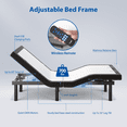 Furgle Split King Size Adjustable Bed Base Frame for Stress Management