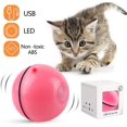 thumbnail image 1 of Juguete interactivo para gatos, bola autogiratoria de 360 grados, juguete de ejercicio LED con carga USB, bolas interactivas giratorias automáticas para gatitos que toman y se divierten rosa, 1 of 6