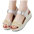 thumbnail image 6 of Mostsola Platform Sandals Women Arch Support Wedge Sandals Adjustable Open Toe Walking Shoes, 6 of 7