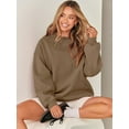 thumbnail image 5 of Womens Oversized Sweatshirt Crewneck Loose fit Long Sleeve Fleece Pullover 2023 Fall Casual Clothes Hoodie Top, 5 of 13