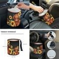 thumbnail image 6 of Yuyamidu Highland Cow Car Seat Covers Set of 14 Aztec Steering Wheel Cover Seatbelt Cushion Pad Trash Bin Car Armrest Cover Cushion Sunflower Rearview Mirror Cover Gear Shift Knob Cover Set Cup Mat, 6 of 7