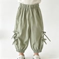 thumbnail image 5 of Liyamei Girls Soft Breathable Leggings with Loose Fit and Knot for Summer Casual Size 3-9 Years, 5 of 5