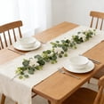 thumbnail image 3 of With White Roses A Faux Rose And Greenery And Vine Suitable For Wedding And Home Party Runner ., 3 of 5
