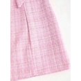 thumbnail image 4 of Pink Tweed Strapless Mini Dress With Front Bow Knot A-Line Fit, 4 of 6