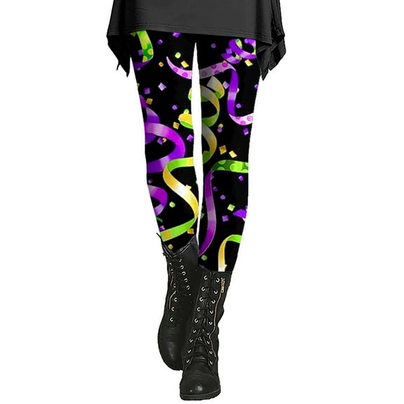 IDALL Yoga Clothes for Women Glitter Leggings Mardi Gras Sequin Pants Leggings for Women Plus Size Women’s Leggings Jeggings for Women Sequin Leggings Pink L