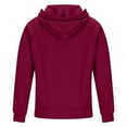 thumbnail image 3 of Juslio Mens Hoodies Mens Sweatshirts Zipper Outerwear Pocket Long Sleeve Wine, 3 of 4
