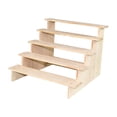thumbnail image 3 of Wood Display Riser Stand Wooden Display Stand for Cupcake Figurines Desktop 5 layer 30cm, 3 of 7