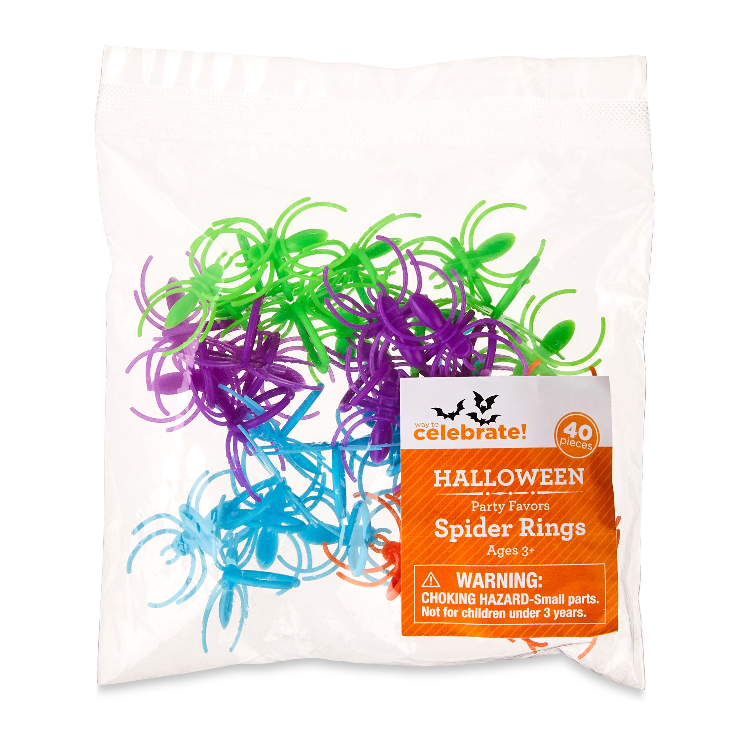  100 Bulk Halloween Spider Rings With Gems Assortment - Black  Rings with Assorted Gems for Creepy Crawly Party Favors, Treats, and  Cupcake Toppers : Toys & Games