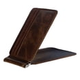 thumbnail image 2 of billetera billetera de cuero bifold para hombre billetera monedero slim monedero marrón Sunnimix Monedero de la tarjeta de crédito, 2 of 6