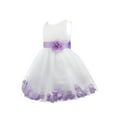 thumbnail image 2 of TiaoBug Flower Girls Wedding Party Bridesmaid Sleeveless Petals Princess Dress Pageant Formal Ball Gowns Lavender 5, 2 of 4