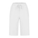 thumbnail image 4 of Puntoco Pantalones cortos de verano para mujer, moda de verano 2024, ropa de mujer, cintura elástica, bolsillo, medio pantalón corto, pantalones elásticos informales con bolsillo, 4 of 6