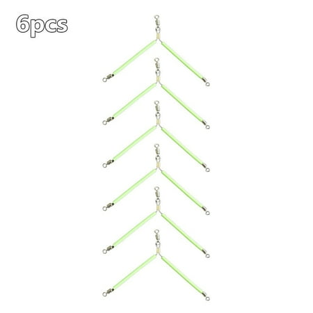 YaSaLy 6-Pack Sea Fishing Anti-Tangle Feeder Abs Stainless Steel Boom Illuminated Anti-Tangle Boom with Snap Tube Balan Small