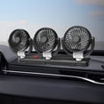 thumbnail image 1 of Ventilador de autos Ventilador de automóviles tres cabezas portátiles versátiles de circulación de aire velocidades ajustables para camión de, 1 of 8