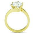 thumbnail image 3 of Bague en Acier Inoxydable avec Grade AAA CZ Transparent pour Femmes Style Pierre Claire TK1406 Taille 10, 3 of 4