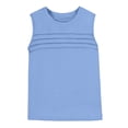 thumbnail image 5 of Wxirdiow Toddler Sleeveless Undershirts Girls Camisole - Cotton Soft and Breathable Cami Tank Top Girls Undershirts Blue Size,9-10 Years, 5 of 5