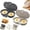 Black + Gray, variant on Vallivelle Microwave 2‑Egg Poacher - Dual-Cavity Non-Stick Microwave Egg Cooker with Lid & Handle - Compact Breakfast Egg Maker for Sandwiches, Toast, Salads & Meal Prep