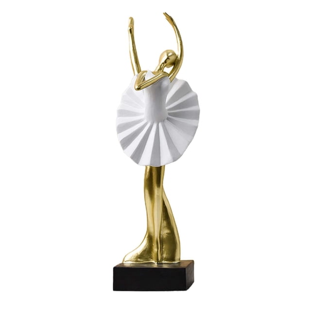 Estatuas de resina de bailarina, figuras, estatuillas, arte de moda, decoración de escritorio para el hogar, niñas EstiloB10.5x11x37.5cm