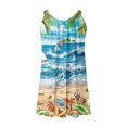 thumbnail image 6 of Aimik Women's Scoop Neck Beach Spaghetti Strap Dress Summer Bohemian Style Loose Mini Dress Lightweight Soft Slip Dress, 6 of 6